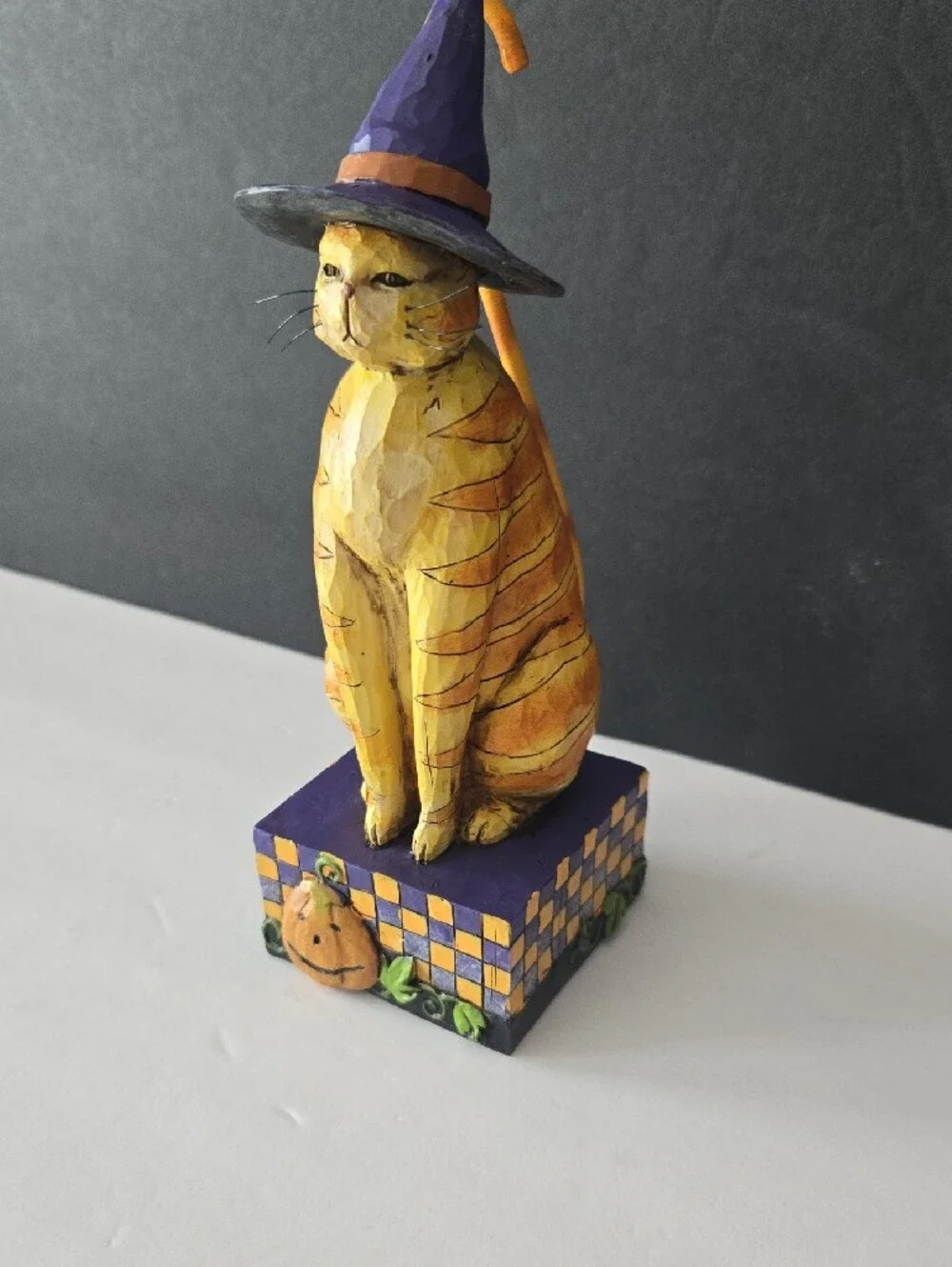 2006 Jim Shore Kitty in a Witch Hat Resin Halloween Figurine